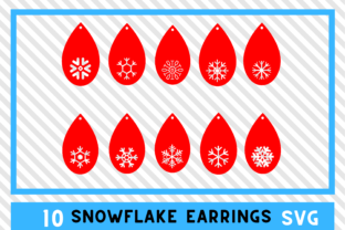 10 Christmas Snowflake Earrings Graphics and Crafts