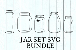 5 Jar Set Bundle for Crafts and Graphics