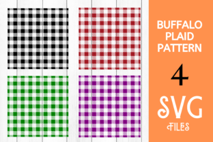 Buffalo Plaid Pattern Cut Files 4: Graphics & Crafts for Branding