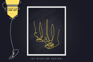 Couple Intens Line Art Poster