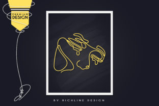 Crying Sad Girl Line Art Poster Graphics