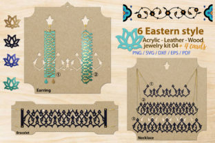 Eastern Style Acrylic Leather Wood Jewel Graphics