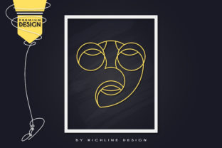 Girl Glasses Line Art Poster: Graphics and Illustrations for Real Publishing