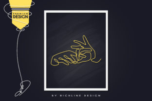 Hand Sign Line Art Poster Graphics
