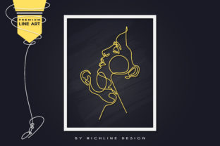 Hot Kiss Line Art Poster Graphics