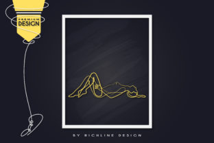Hot Pose Line Art Poster
