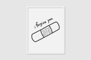 Line Art Poster Creative Forgive You