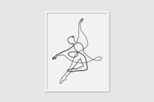 Line Art Poster Dancing Girl – Graphics and Illustrations