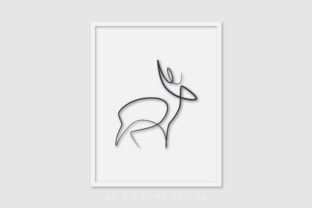 Line Art Poster Deer: Graphics and Illustrations for Creative Projects