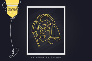Line Art Poster Face Beautiful Graphics