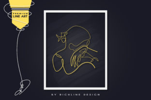 Line Art Poster Girl Cry – Graphics and Illustrations