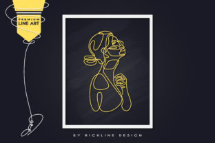 Line Art Poster Girl Hope – Graphics and Illustrations