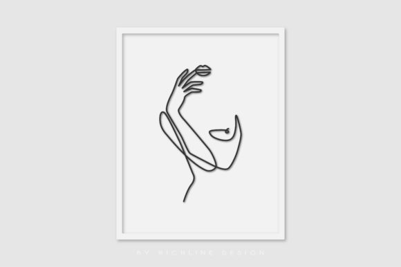 Line Art Poster Girl Nudelip: Graphics & Illustrations for Creative Brands