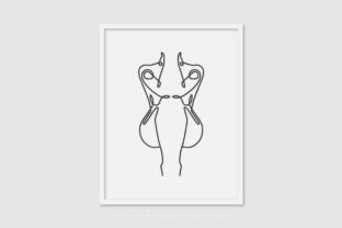 Line Art Poster Girl Sitdouble: Graphics & Illustrations for Real Projects