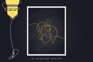 Line Art Poster Girl Twins – Graphics and Illustrations