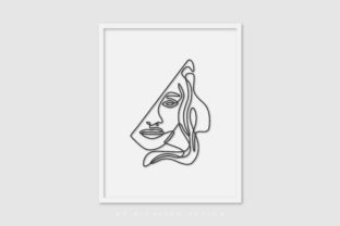 Line Art Poster Half Queen
