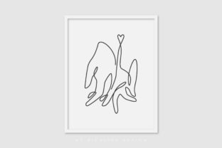 Line Art Poster Hand Couple – Graphics and Illustrations