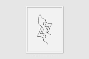 Line Art Poster Hot Lips Graphics