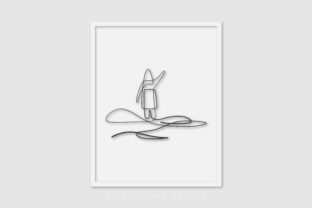 Line Art Poster Illustration Girl Graphics