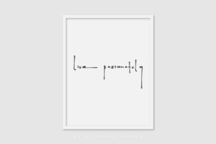 Line Art Poster Live Passionately Graphics