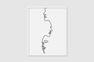 Line Art Poster People Look: Graphics and Illustrations for Real Publishing