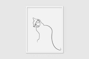 Line Art Poster Premium Cat: Graphics and Illustrations for Real Publishing