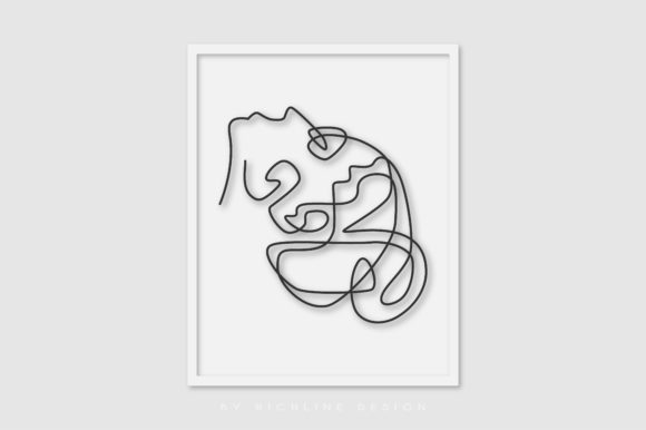 Line Art Poster Sexy Girl: Graphics for Local Branding