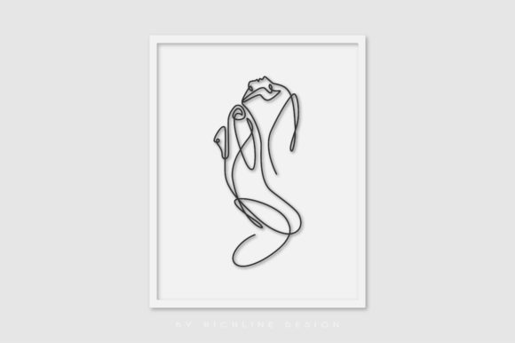 Line Art Poster Sexy Pose Graphics