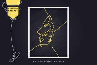 Line Art Poster Two People – Graphics and Illustrations