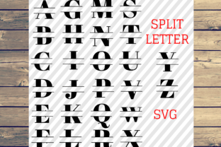Split Letter A-Z for Cricut: Graphics & Crafts